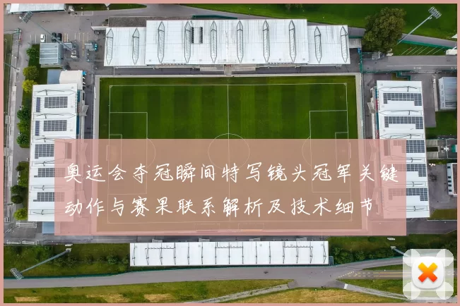 奥运会夺冠瞬间特写镜头冠军关键动作与赛果联系解析及技术细节